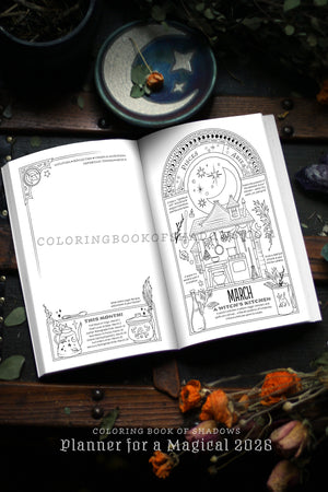 Coloring Book of Shadows: Planner for a Magical 2026