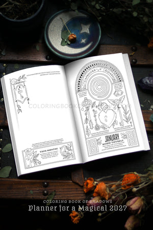 Coloring Book of Shadows: Planner for a Magical 2027