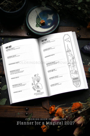 Coloring Book of Shadows: Planner for a Magical 2027