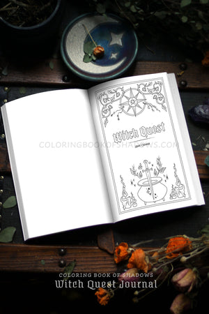 Coloring Book of Shadows: Witch Quest Journal