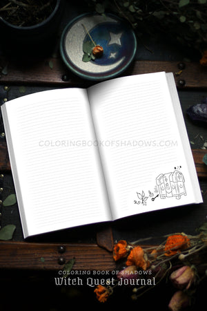 Coloring Book of Shadows: Witch Quest Journal
