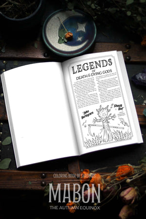 Coloring Book of Shadows: Mabon the Autumn Equinox