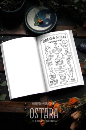 Coloring Book of Shadows: Ostara the Spring Equinox