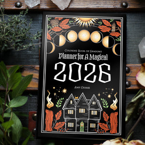 WHOLESALE SPIRAL-BOUND - x6 Coloring Book of Shadows: Planner for a Magical 2026