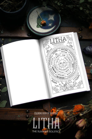 Coloring Book of Shadows: Litha The Summer Solstice