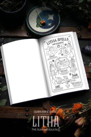 Coloring Book of Shadows: Litha The Summer Solstice