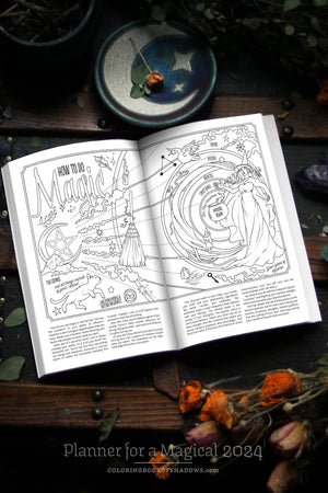 Coloring Book of Shadows: Planner for a Magical 2024