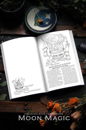 Coloring Book of Shadows: Moon Magic