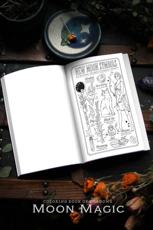 Coloring Book of Shadows: Moon Magic