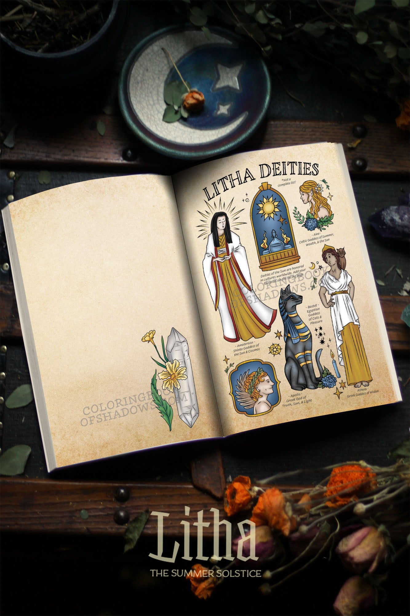 FULL COLOR Litha The Summer Solstice Coloring Book Of Shadows full-color-litha-the-summer-solstice-coloring-book-of-shadows