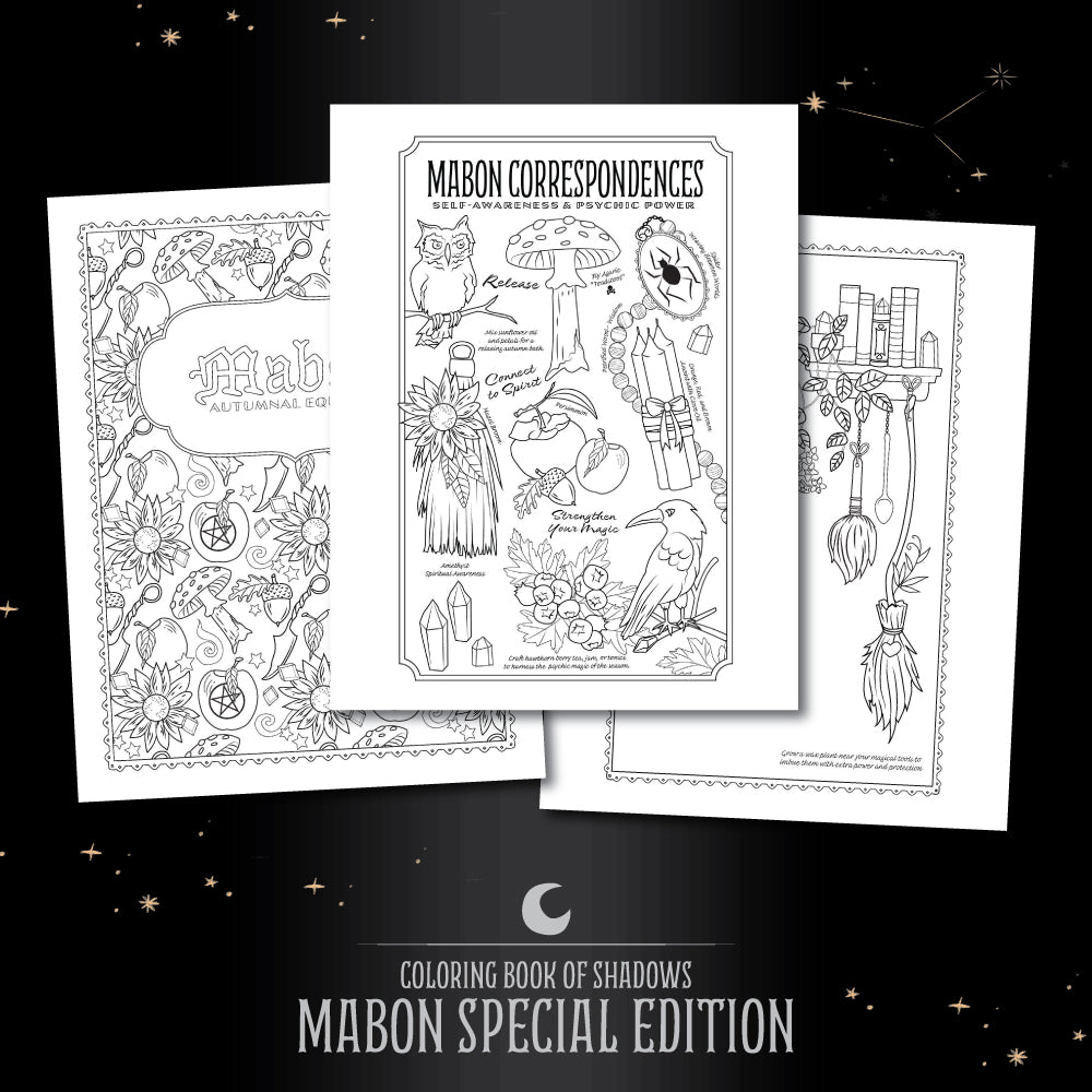 Mabon Special Edition Printable PDF - Coloring Book of Shadows