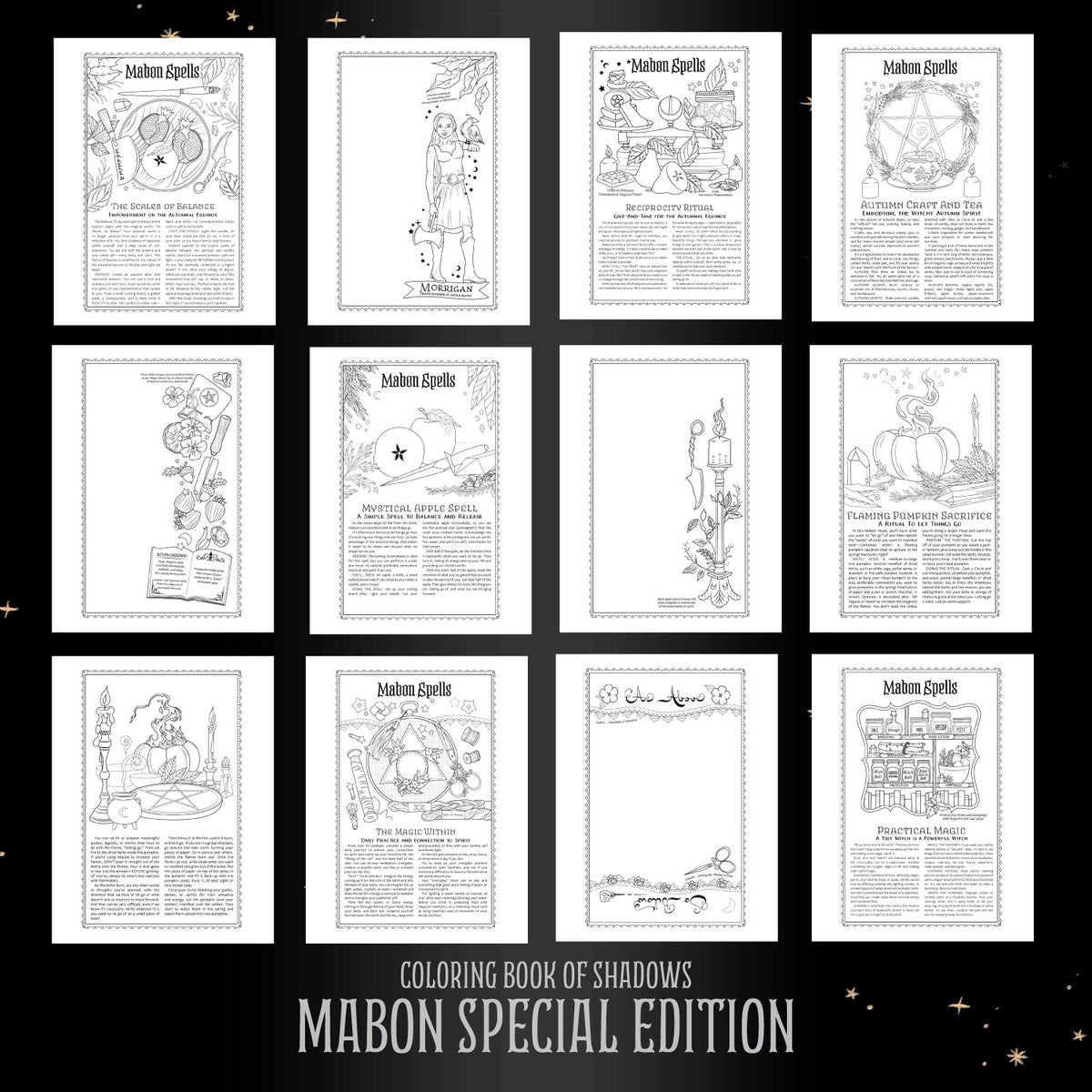 Mabon Special Edition Printable PDF - Coloring Book of Shadows