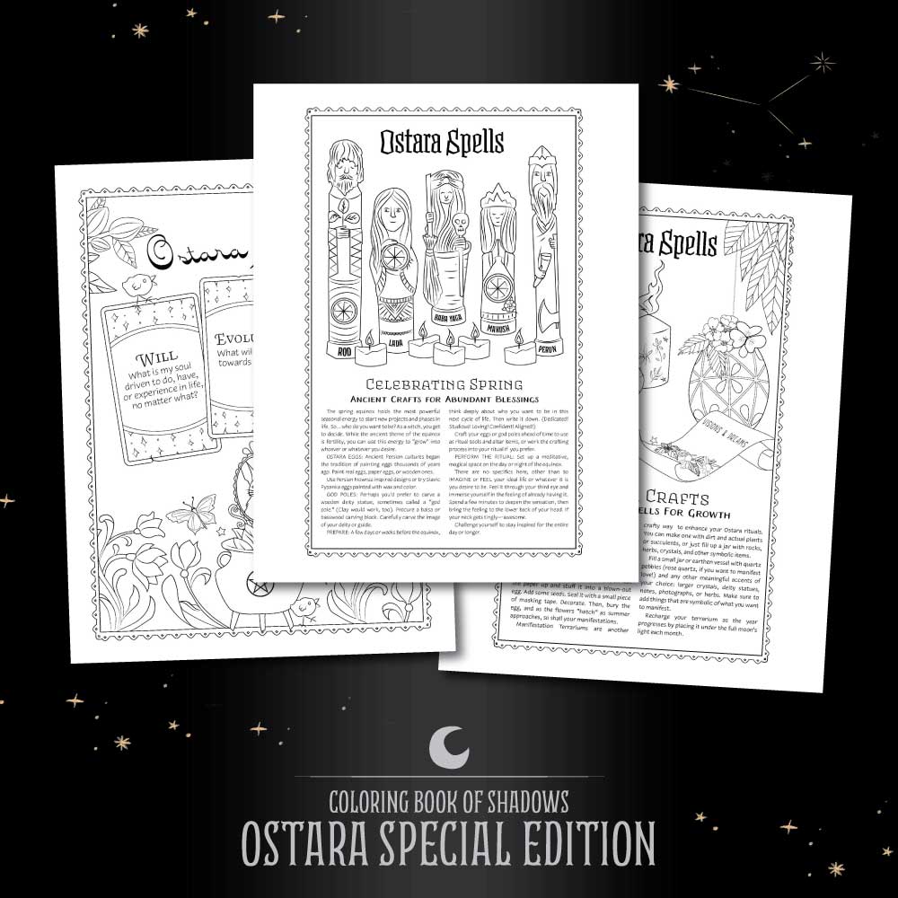 Ostara Special Edition Printable PDF - Coloring Book of Shadows