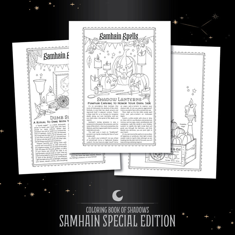 Samhain Special Edition Printable PDF - Coloring Book of Shadows