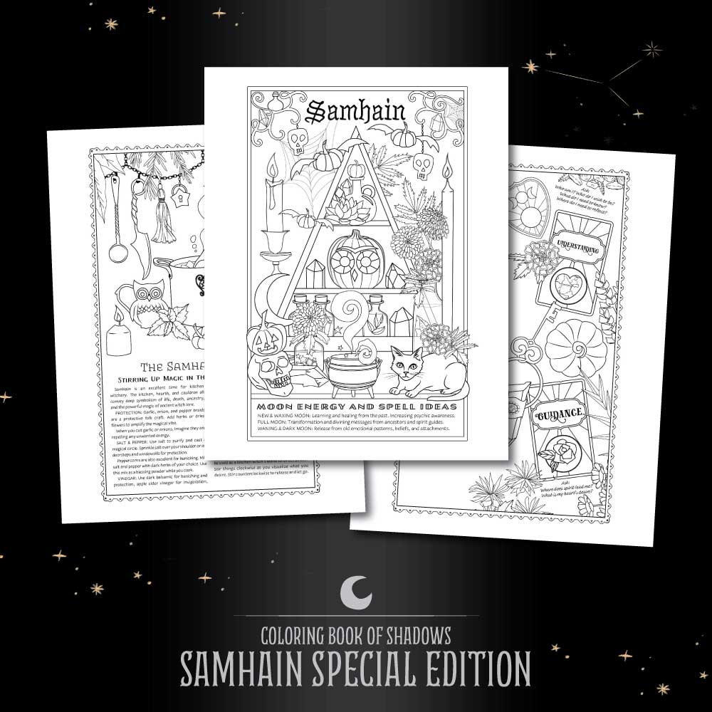 Samhain Special Edition Printable PDF - Coloring Book of Shadows