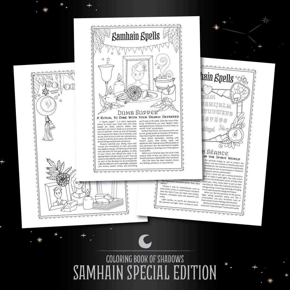 Samhain Special Edition Printable PDF - Coloring Book of Shadows