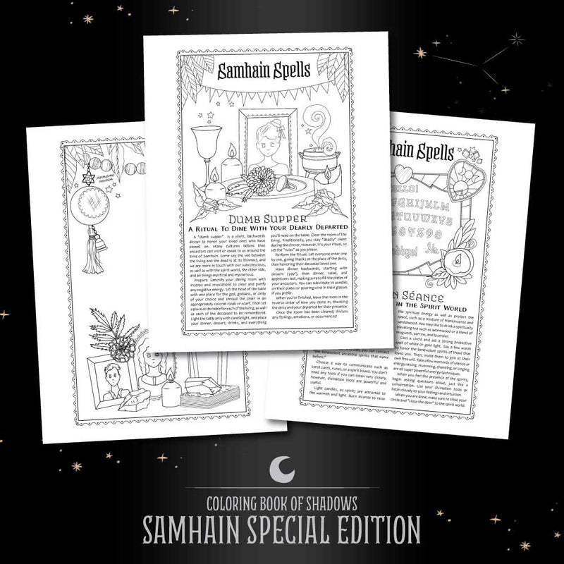 Samhain Special Edition Printable PDF - Coloring Book of Shadows