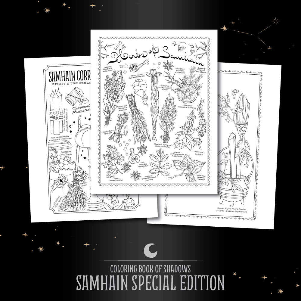 Samhain Special Edition Printable PDF - Coloring Book of Shadows