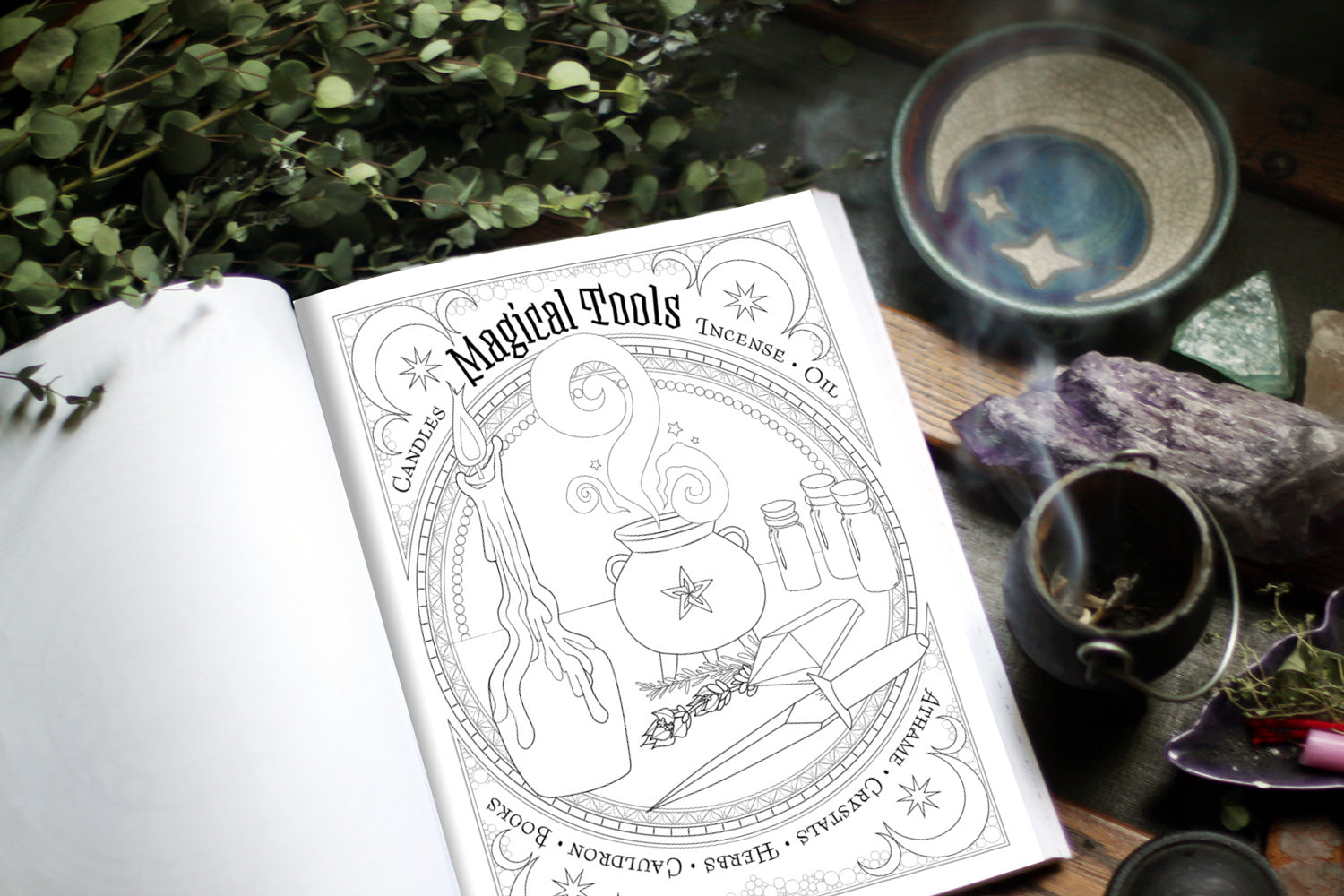 Coloring Book of Shadows Book of Spells